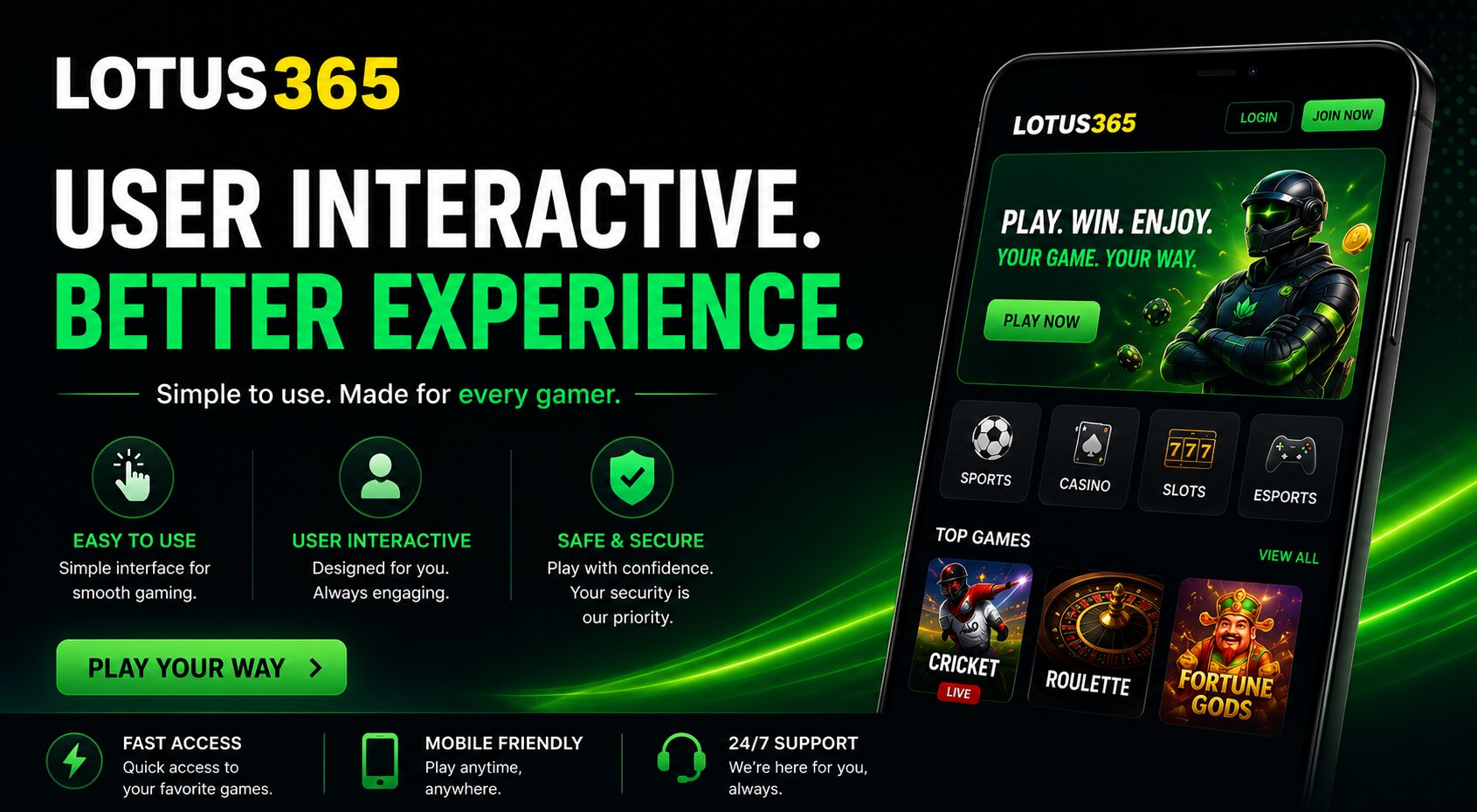 Lotus365 tennis user experience